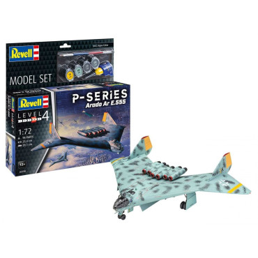 KIT PARA MONTAR REVELL MODEL SET P-SERIES ARADO AR E.555 1/72 98 PEÇAS COMPLETO COM TINTAS COLA E PINCEL REV 63790